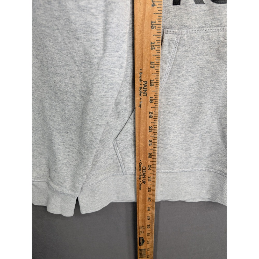Reebok Mens Delta Logo Pullover Hoodie Gray Graphic Sweatshirt 8620 - Picture 4 of 7
